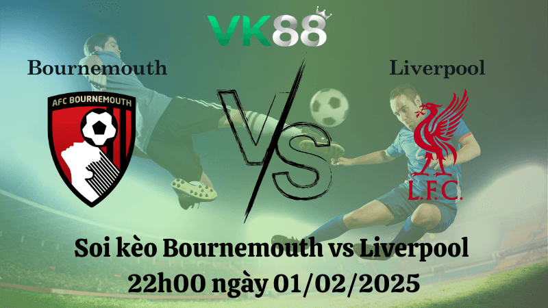 VK88 Nhận định soi kèo Bournemouth vs Liverpool 22h00 ngày 01/02/2025 - Ngoại Hạng Anh